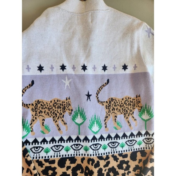 Hayley Menzies Leopard Print Women's Cardigan Sweater size small excellent cond. - Picture 13 of 13